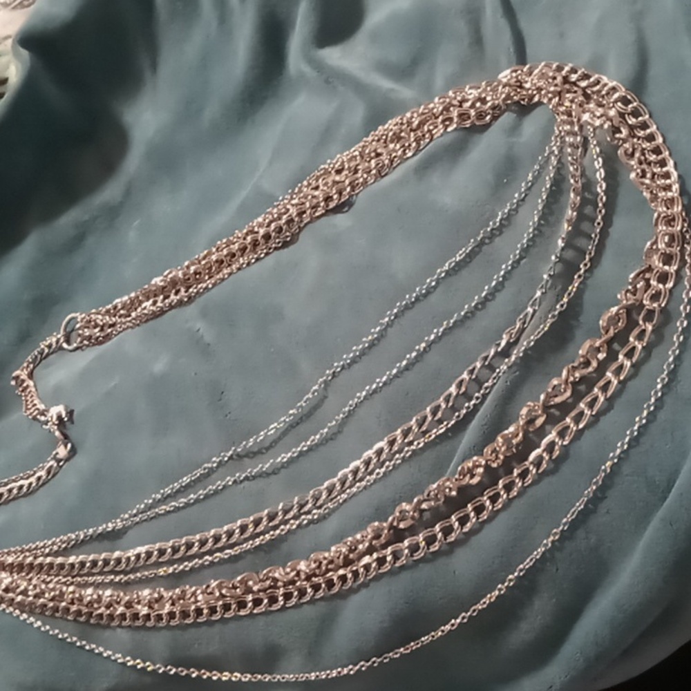 22+2 inches long & layered chain necklace.
